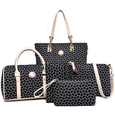 Wholesale PU Bone Pattern Printing Shoulder Bag Six-piece Set